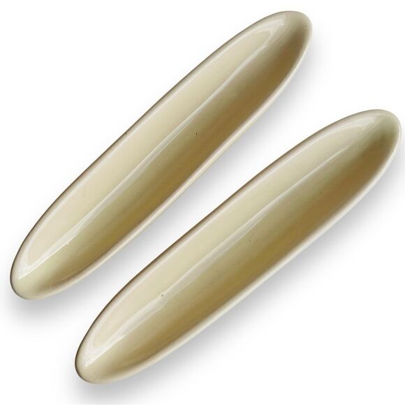 Vintage Shonfelds China 9” Stoneware Olive Boat Charcuterie Long Server Set - Picture 4 of 15